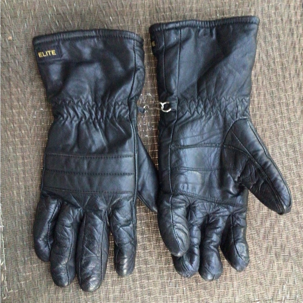 Elite Black Leather Men’s Winter Gloves